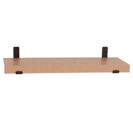 Livia 80cm Chunky Wall Shelf with Brackets - Oak Effect