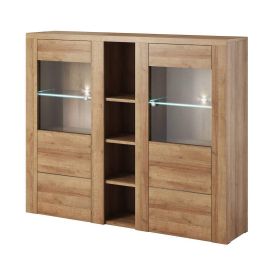 Rainbow 46 Sideboard Display Cabinet - Oak Riviera