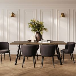 LUCIEN Wooden Dining Table - Coffee