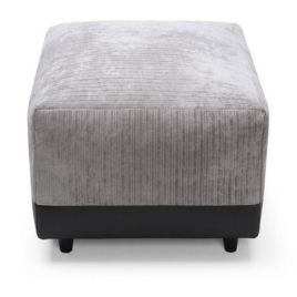 LINACRE Footstool - Black and Charcoal