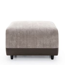 LINACRE Footstool - Brown and Beige