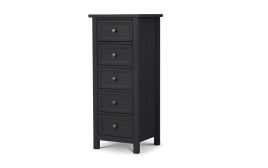 Grey Chest of Drawers - MALTON V Tallboy Medium Chest  5 Drawers