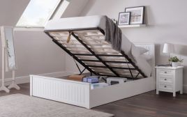 Maine Ottoman Kingsize Bed - Surf White