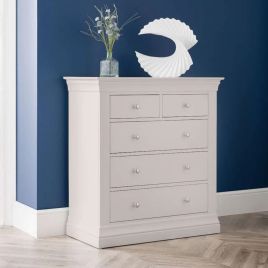 Grey Chest of Drawers - CASSIAN Medium Chest 5 Drawers
