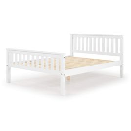 Chandler Classic Solid Pine Wooden Bed Frame with High Footboard in White Wash - King Size