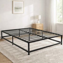 Double Bed - MARCUS Metal Bed Black 4ft6