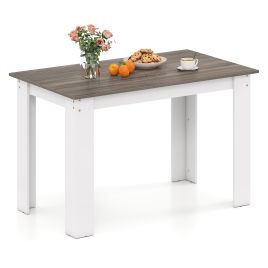 PIREL 120cm Rectangular Dining Table for 4-6 People-White