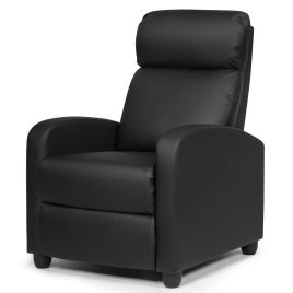 Recliner Sofa - Modern Recliner Sofa Lounge / Adjustable Backrest Armchair-Black