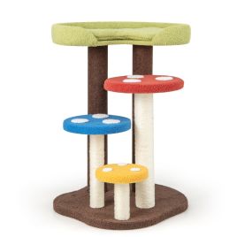 3-in-1 Cat Tree with Sisal Posts & Removable Platforms-Multicolour