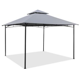 330 x 330cm Patio Gazebo Outdoor Gazebo with Heavy-Duty Metal Frame-Gray