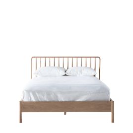ASHFORD Double Wooden Bedframe - Light Oak