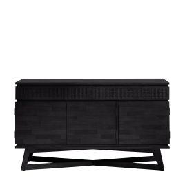 ASHWELL - Black 3 Door 2 Drawer Sideboard