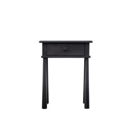ASHFORD 1 Drawer Bedside Table - Black
