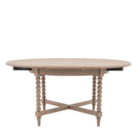 STONELEIGH Round Extending Dining Table - Light Oak