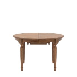 ALDERLEIGH Extending Round Dining Table - Dark Oak