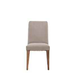 ALDERLEIGH Velvet Dining Chair Dark Oak - Set of 2