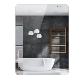 80cm x 60cm Rectangle LED Lighted Mirror Wall Mounted Mirror