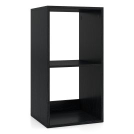 NESTRO Open Back 2-tier Bookshelf with Anti-toppling Kit-Black