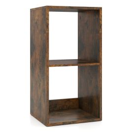 NESTRO Open Back 2-tier Bookshelf with Anti-toppling Kit-Rustic Brown