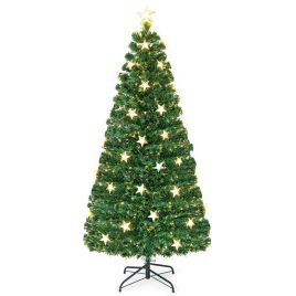 Fiber Optic Christmas Tree with Star Lights - 6ft