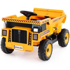 4-Wheel Kids Ride-On Construction Truck with Remote-Yellow & Black
