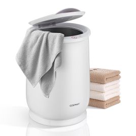 AMSHIRE Towel Warmer Bucket Portable Spa Hot Towel Heater-White