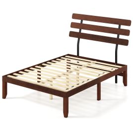 WAVIX Bed Frame with Retro Headboard and Under-Bed Storage Space-Double Size