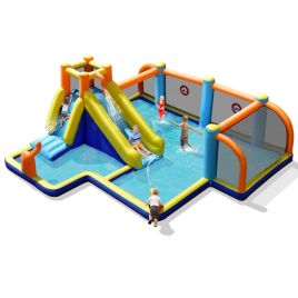 Bounce Castle - Inflatable Water Bounce House with Slide and Water Cannons