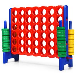 Outdoor Game - Jumbo 4-to-Score Giant Game Set with Quick-Release Lever-Blue