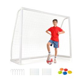 Football Net - Adjustable Soccer Goal Football Training Equipment with 5 Soccer Training Cones