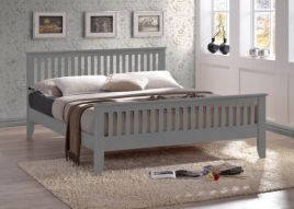 Kingsize Bed - TURANO 5ft Wooden Bed Grey