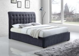 Kingsize Bed - HAMVISTA 5ft Fabric Bed Dark Grey