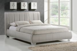 Kingsize Bed - BRAVISTON 5ft Fabric Bed Sand