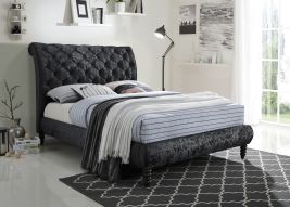 Kingsize Bed - VENOVIA 5ft Fabric Bed Black