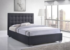 Kingsize Bed - NEVONA 5ft Fabric Bed Grey