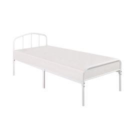 Milton Traditional Design White Metal Frame Bed - Single 3ft