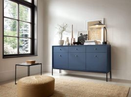 California Large Sideboard Cabinet - Navy Blue