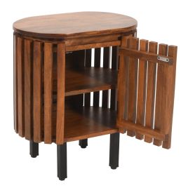 Bedside Table - CROMER Nightstand Natural Finish 50cm