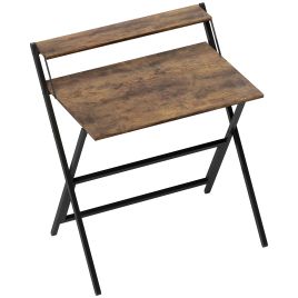 HERON 81.5 cm Folding Computer Desk Rustic Brown