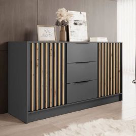 Orion Jax Sideboard with 3 Drawers and 2 Door - Graphite