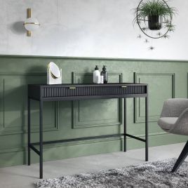 Galadriel Nyx Desk with 2 Drawers - Black Matt