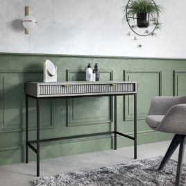 Galadriel Nyx Desk with 2 Drawers - Grey Matt