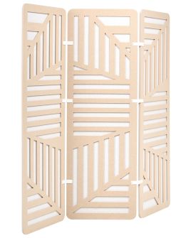 YARDENWELL 3 Panel Room Divider - Beige