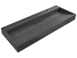 EUQNKO Wall Hung Double Basin 1200 x 460 mm Black