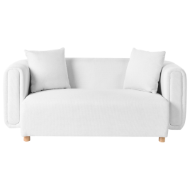 VELTHANE Fabric 2 Seater Sofa - White