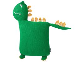 Set of 2 Cotton Kids Cushions Dinosaur 45 x 45 cm Green DINOS