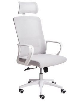 CONARMH Office Chair Swivel Fabric Light Grey