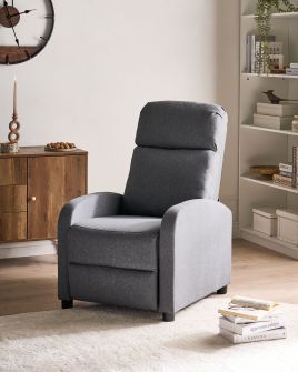 NARUXO Faux Linen Recliner Sofa - Grey
