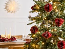 CAVERO Christmas Decor Hanging Baubles Set of 18 - Red