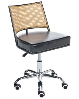 LARCHFORD Faux Leather Office Desk Chair - Black